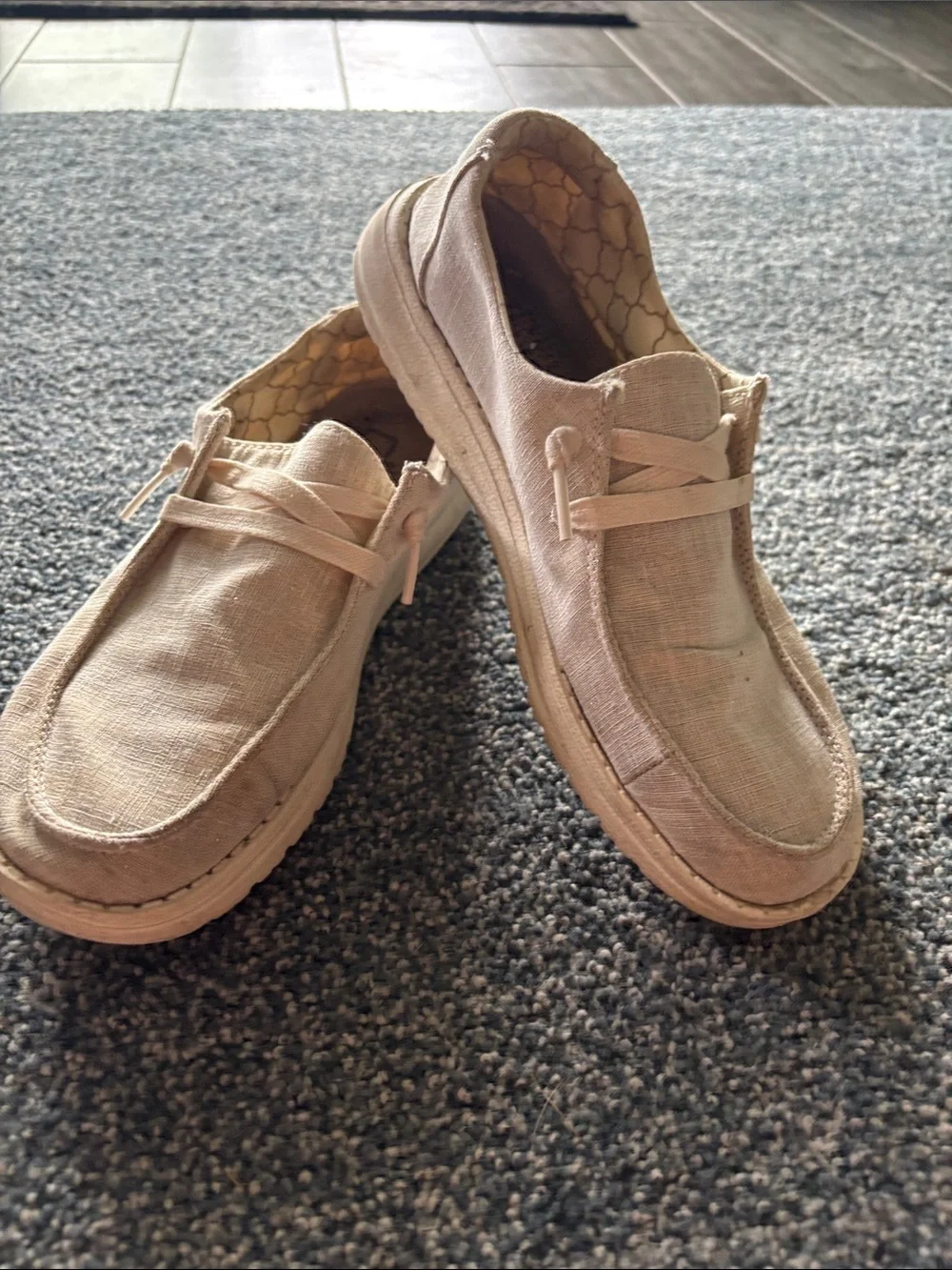 Men's Casual Slip-On Canvas Shoes in Beige